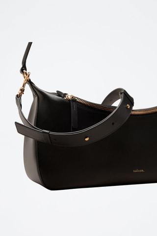 Bolso de piel Axelle  - Negro