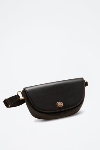 Riñonera de piel Claudia  - Negro