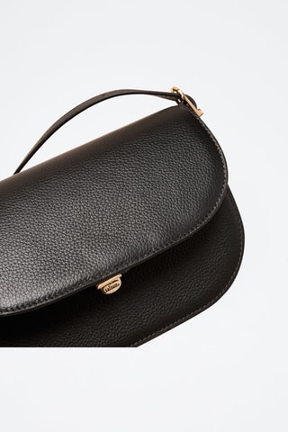 Bandolera de piel Béa  - Negro
