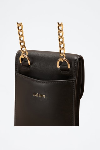 Bolso de mano de piel Agnès  - Negro