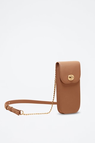 Bolso de mano de piel Agnès  - Marrón
