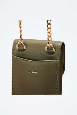 Bolso de mano de piel Agnès  - Verde