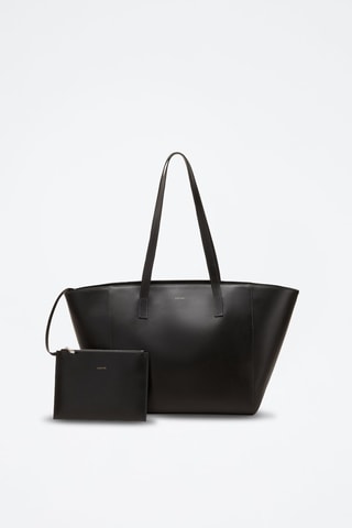 Bolso shopper de piel Lison  - Negro