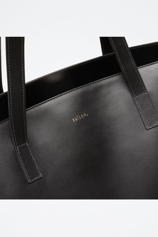 Bolso shopper de piel Lison  - Negro