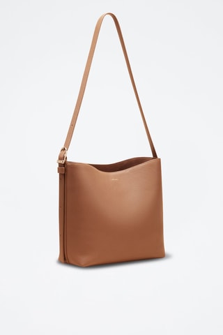 Bolso saco de piel Diane  - Marrón