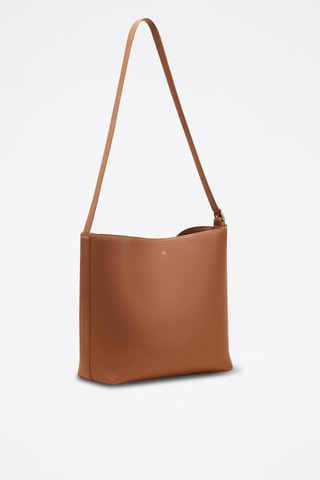 Bolso saco de piel Diane  - Marrón