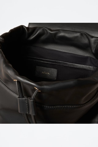 Mochila de piel Lola  - Negro