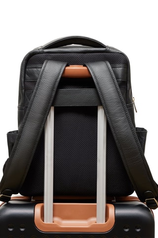 Mochila de piel Henry - Negro