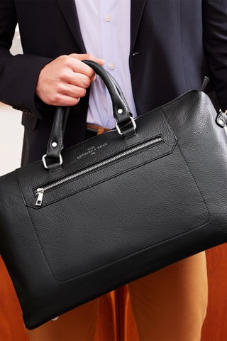 Bolsa de viaje de piel Louis - Negro