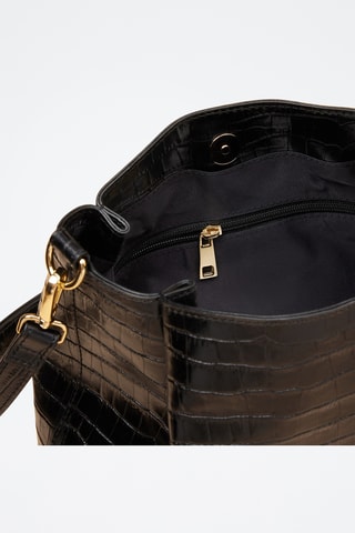 Sac seau en cuir Juliette - Noir