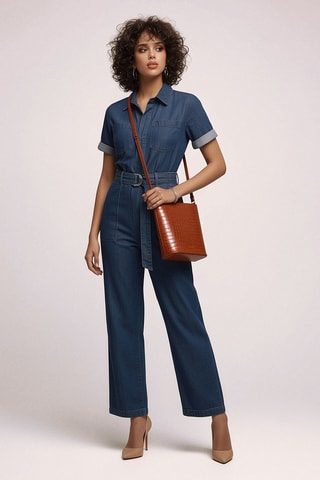 Bolso saco de piel Luz - Naranja