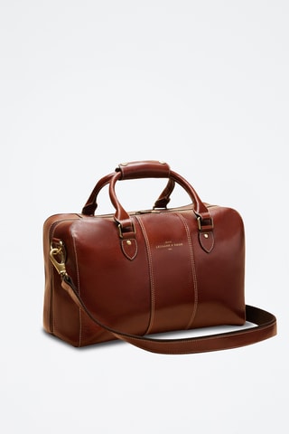 Bolsa de viaje de piel bovina Némo - 40 cm - Camel