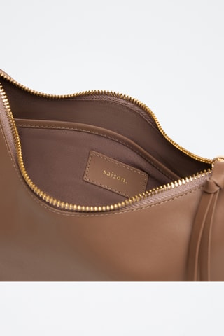 Bolso de piel Ingrid - Topo