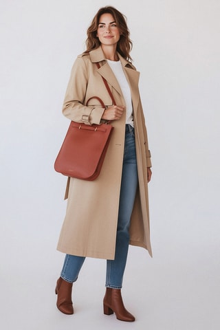 Bolso de piel Julia - Naranja