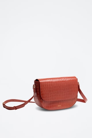 Bandolera de piel Albane - Naranja