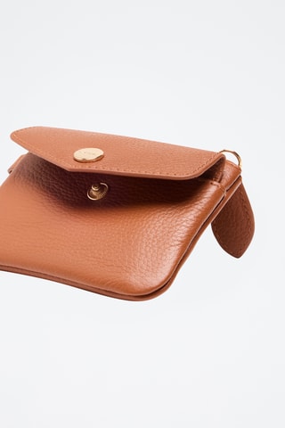 Monedero de piel Miki - Camel