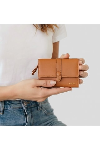 Cartera de piel Olga - Camel