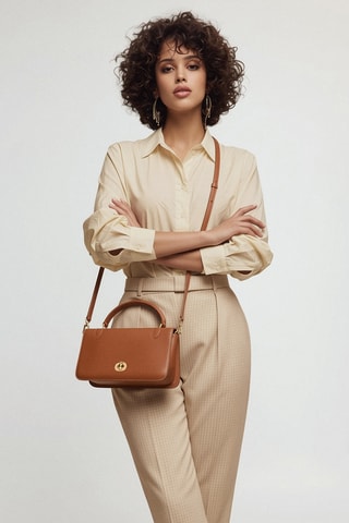 Bolso de piel Sibel - Camel