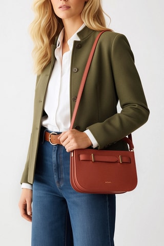 Bolso de piel Inès - Naranja