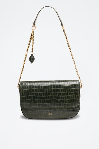 Bandolera de piel Alice - Verde oscuro