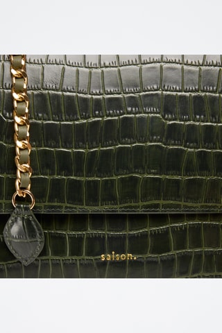 Bandolera de piel Alice - Verde oscuro