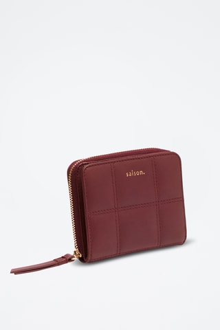 Cartera de piel ovina Coco - Burdeos