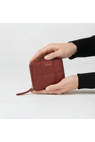 Cartera de piel ovina Coco - Burdeos