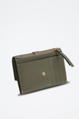 Monedero de piel caprina Olga - Verde