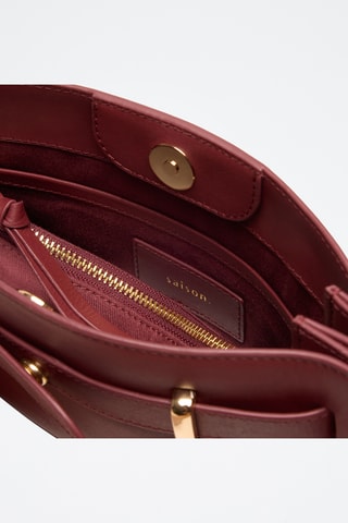 Bolso de piel bovina Inès - Burdeos