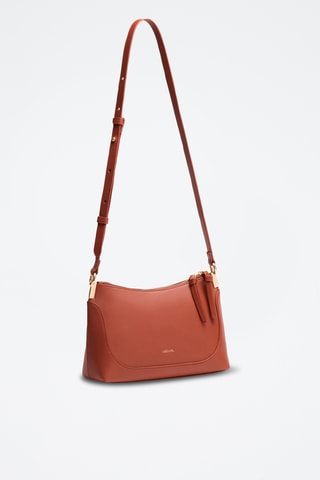 Bandolera de piel bovina Denise - Naranja