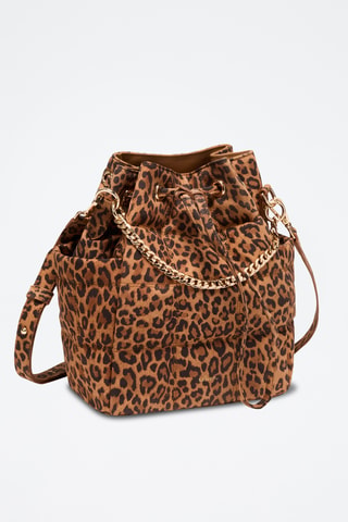 Bolso saco de piel Ninon - Marrón