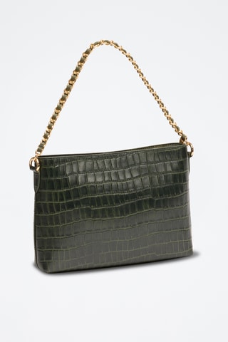 Bandolera de piel Emma - Verde oscuro