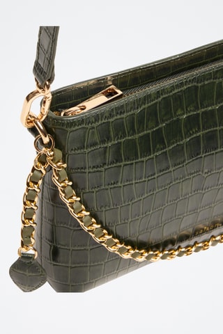 Bandolera de piel Emma - Verde oscuro