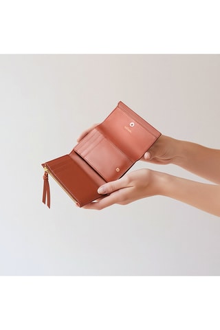 Cartera de piel Emilie - Naranja