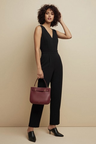 Bolso de piel Pilar - Burdeos