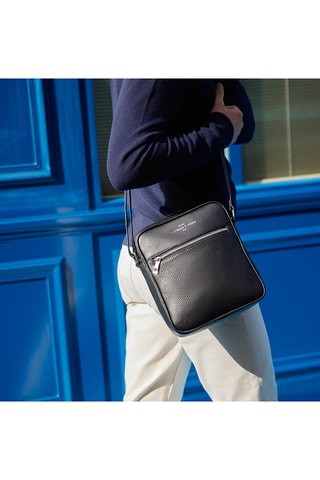 Sac bandoulière en cuir Etienne - Noir