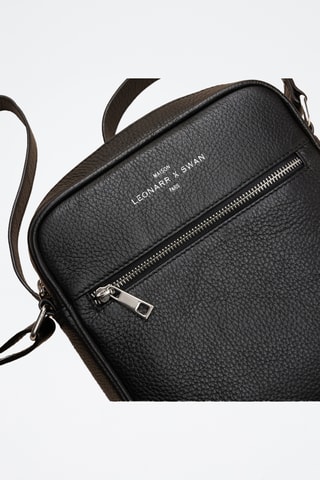 Sac bandoulière en cuir Etienne - Noir
