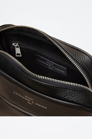 Sac bandoulière en cuir Etienne - Noir
