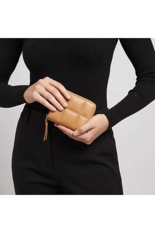 Cartera de piel Coco - Camel