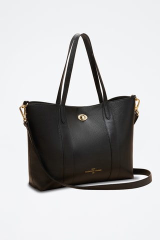 Bolso shopper de piel Tina - Negro