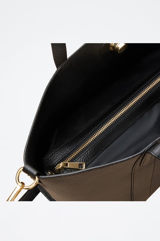 Bolso shopper de piel Tina - Negro