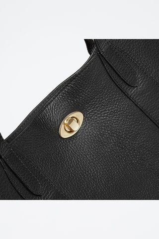Bolso shopper de piel Tina - Negro