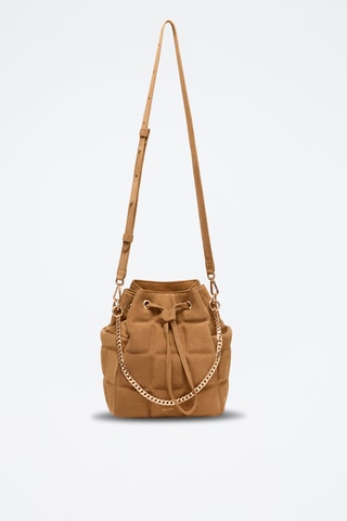 Bolso saco de nobuk Ninon - Camel