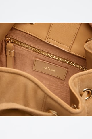 Bolso saco de nobuk Ninon - Camel