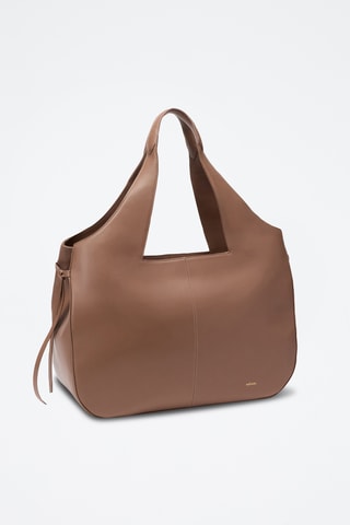Bolso shopper de piel Soazig - Topo