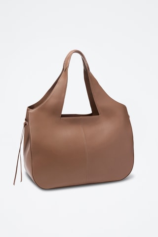 Bolso shopper de piel Soazig - Topo