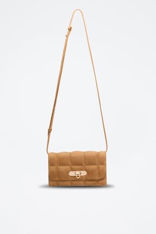 Bolso de mano de nobuk Ruth - Camel
