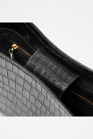 Sac seau en cuir Luz - Noir