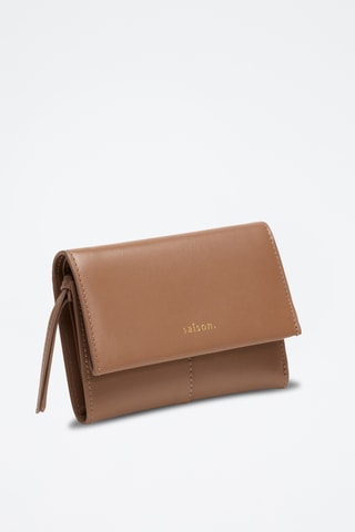 Cartera de piel Emilie - Topo