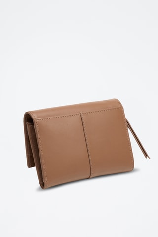 Cartera de piel Emilie - Topo